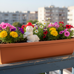 Regenwurm Figur 16 cm – Blumenkasten Deko