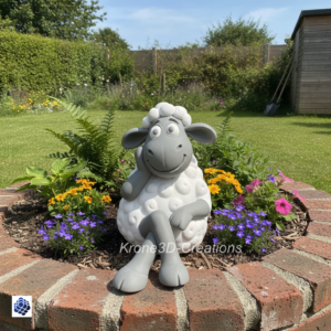 Schaf Figur 19 cm – Garten- & Fensterbank Deko