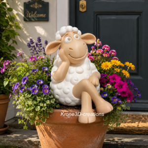 Schaf Figur 19 cm – Garten- & Fensterbank Deko